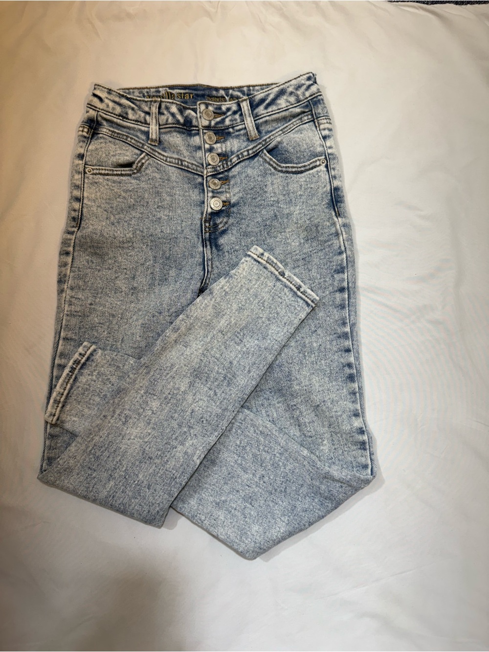 Vanilla Star High-Rise Light Blue Acid Wash Jeans